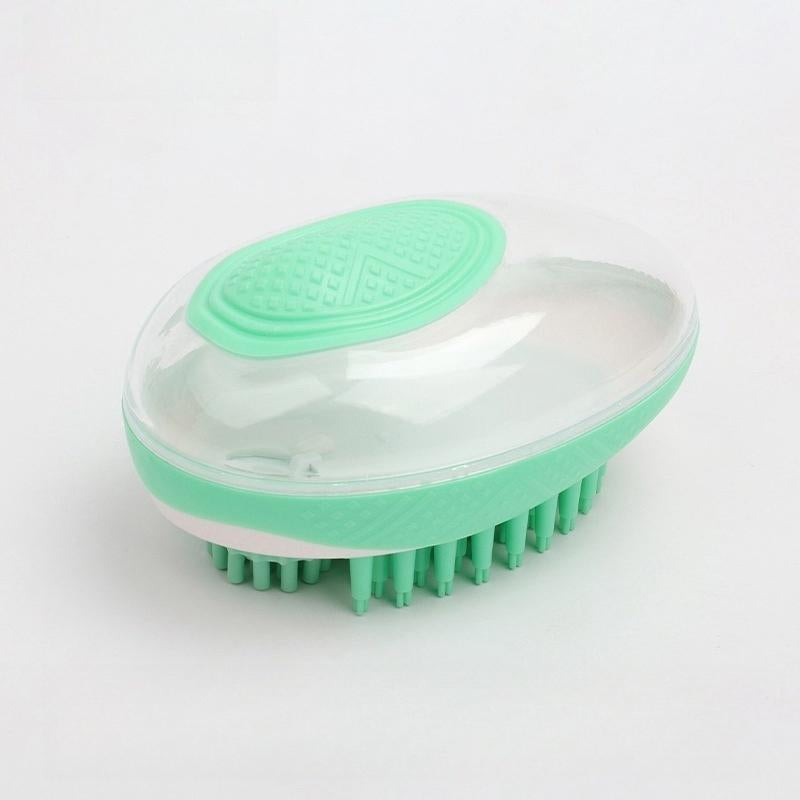 Pet Bath Brush, Shampoo Dispenser Pet Bath Massage Brush, Pet Grooming Brush, Pet Supplies