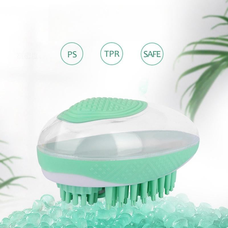 Pet Bath Brush, Shampoo Dispenser Pet Bath Massage Brush, Pet Grooming Brush, Pet Supplies