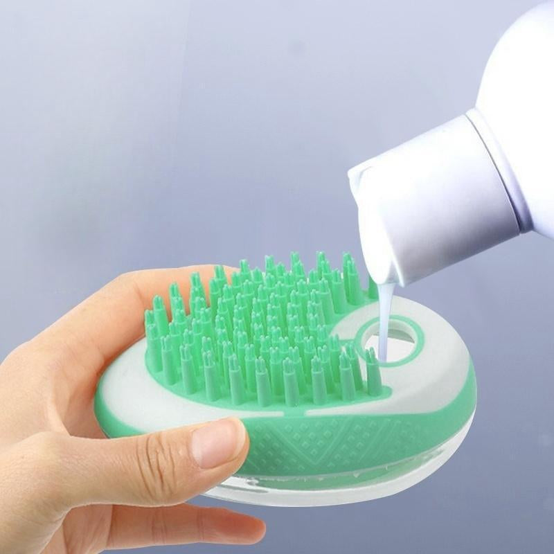 Pet Bath Brush, Shampoo Dispenser Pet Bath Massage Brush, Pet Grooming Brush, Pet Supplies