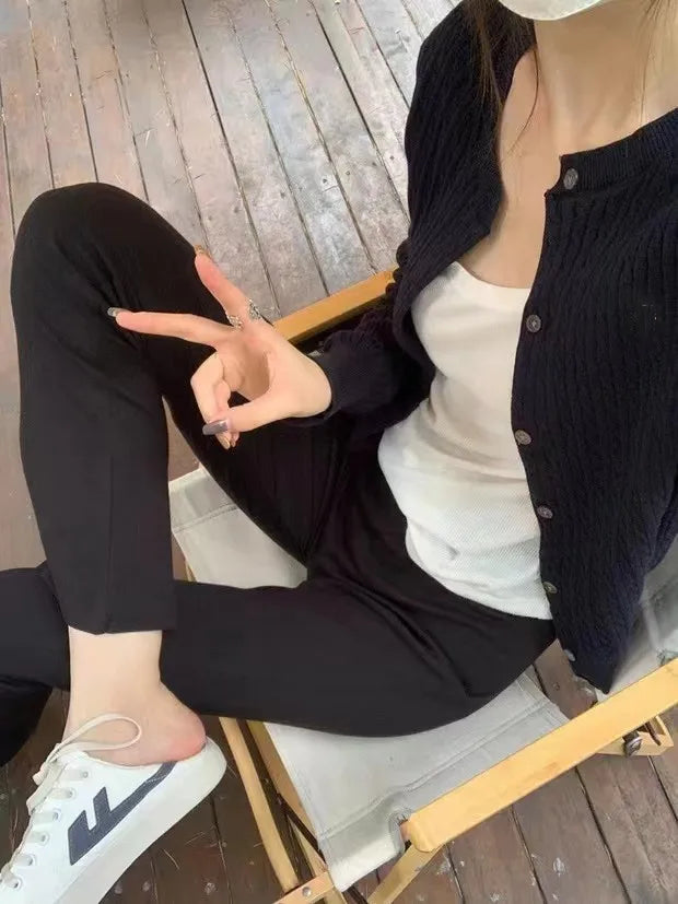 Spot RL Ralph Pony Brand New Embroidery Women's Round Neck Fried Dough Twists Temperament Commuter Knitted Cardigan Top