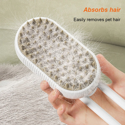 3-in-1 Electric Pet Brush: Grooming, Massage & Cleaning Spray for Dogs and Cats